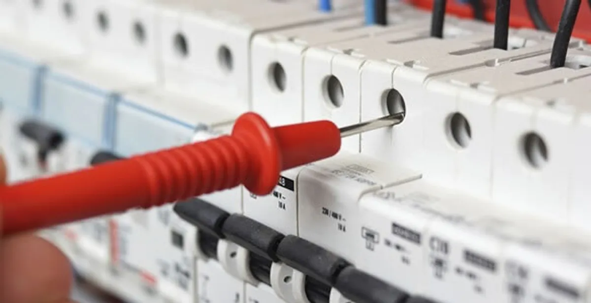 Electrical contractor testing circuit breakers during electrical repair in Cramerton, NC