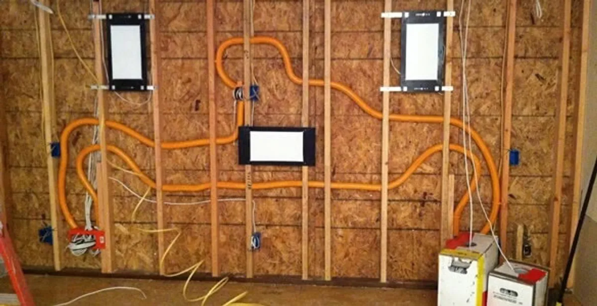 new construction wiring project displaying complete electrical system layout installed by professionals in Charlotte, NC