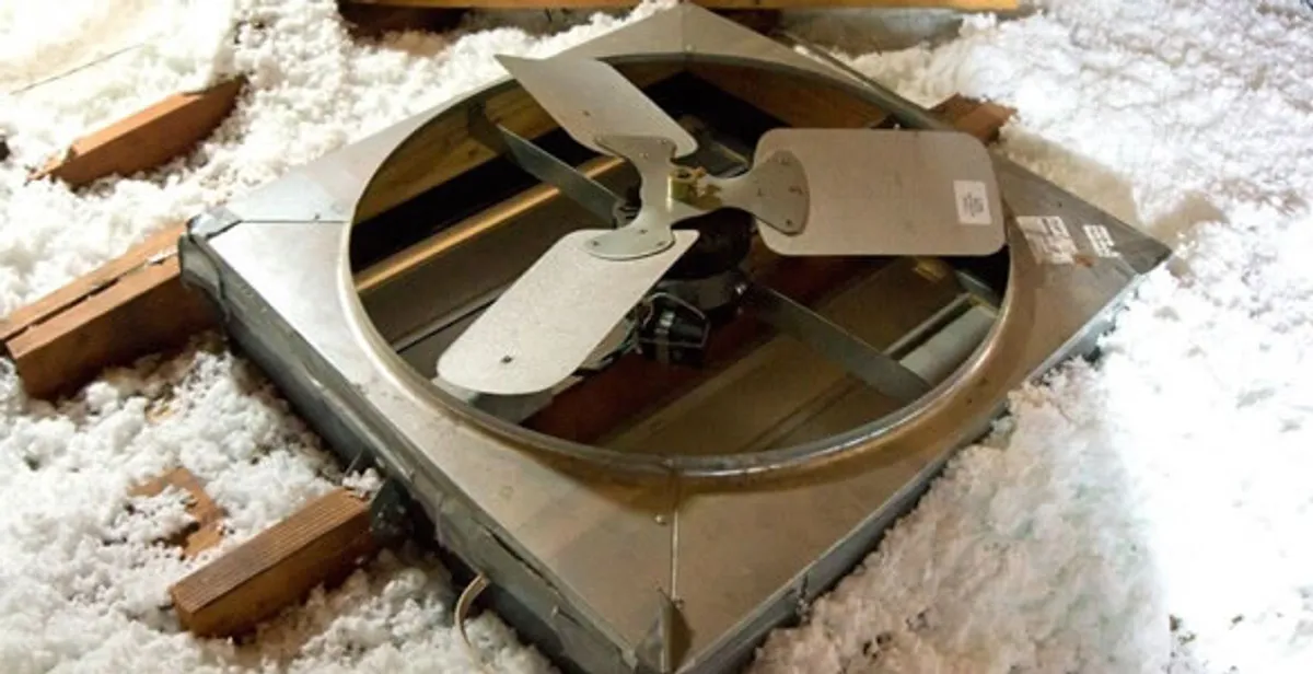 whole house fan installation services with attic-mounted ventilation unit in Charlotte, NC